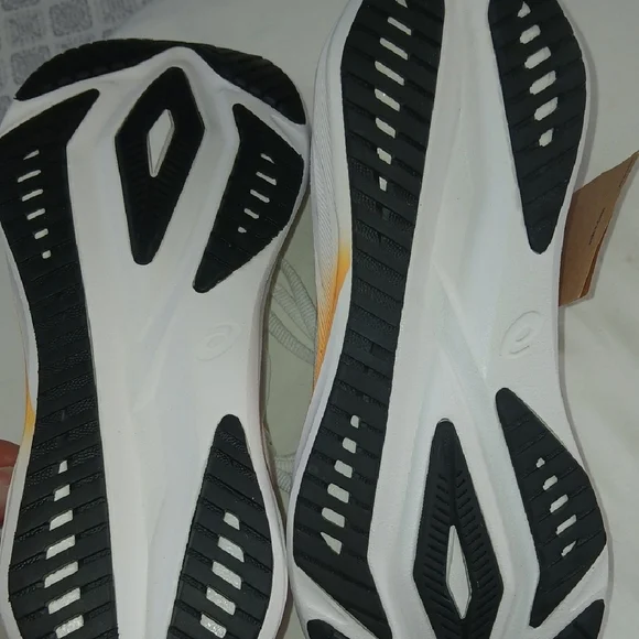 Asics White and Orange Athletic Shoes - Picture 3 of 4